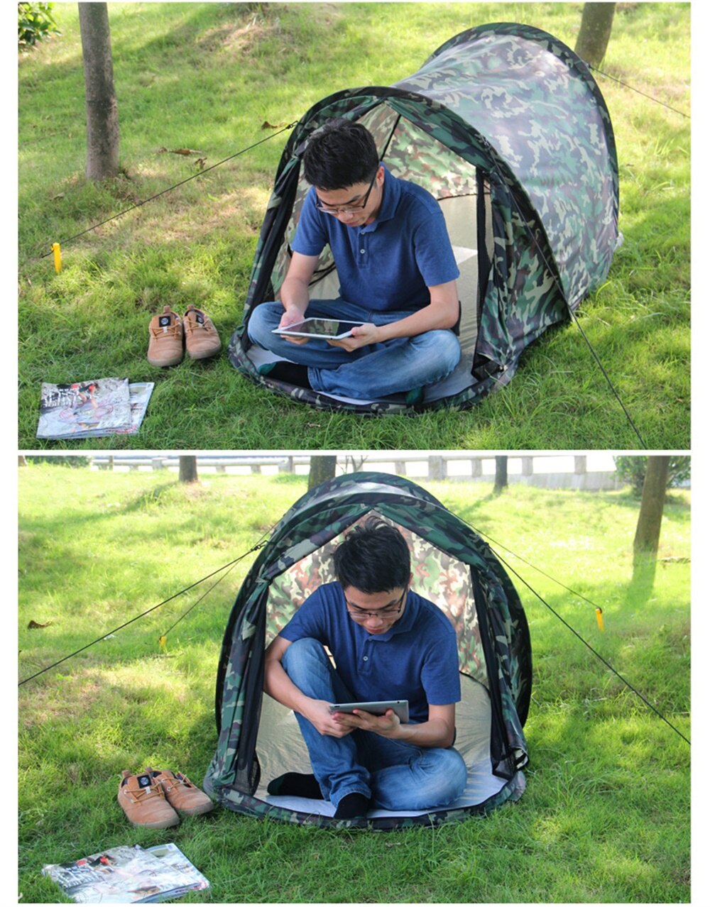 Cheap Goat Tents SPORTSHUB Automatic Opening Waterproof Outdoor Camping Tents For Hiking Trekking Backpacking Fishing Tents Tourist Tents SES0031 Tents 